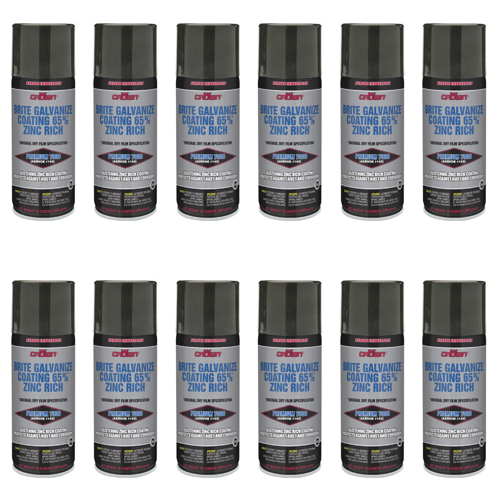 Crown 7008 Brite Aerosol Galvanizing Compound (12 Pack) from Columbia Safety